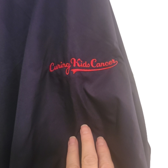 Footjoy Dryjoys Tour Collection Navy Blue Black 3/4 Sleeve Wind Shirt Jacket - Picture 2 of 4